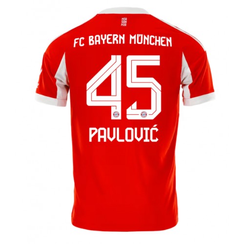 Fotbalové Dres Bayern Munich Aleksandar Pavlovic #45 Domácí 2025-26 Krátký Rukáv
